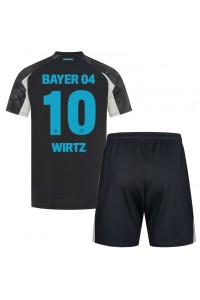 Bayer Leverkusen Florian Wirtz #10 Jalkapallovaatteet Lasten Kolmas peliasu 2024-25 Lyhythihainen (+ Lyhyet housut)